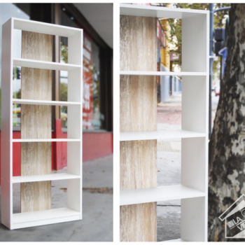 BIBLIOTECA 5 ESTANTES FONDO MEL