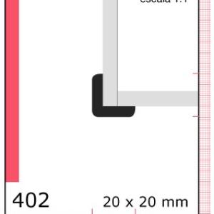 CLEAR ESQUIN.TIRA 1.1/2X1.1/2 N402