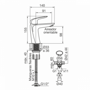 EPUYEN 0181/L2-CR JGO MONO LAVATORIO FVA